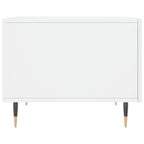 Tavolino da Salotto Bianco Lucido 50x50x40 cm Legno Multistrato