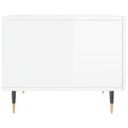 Tavolini Salotto 2pz Bianco Lucido 50x50x40cm Legno Multistrato