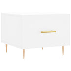 Tavolini da Salotto 2 pz Bianchi 50x50x40 cm Legno Multistrato