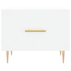 Tavolini da Salotto 2 pz Bianchi 50x50x40 cm Legno Multistrato