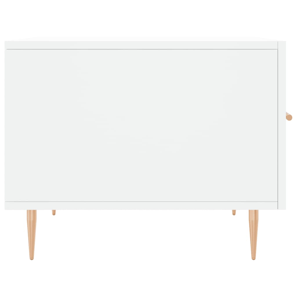 Tavolini da Salotto 2 pz Bianchi 50x50x40 cm Legno Multistrato