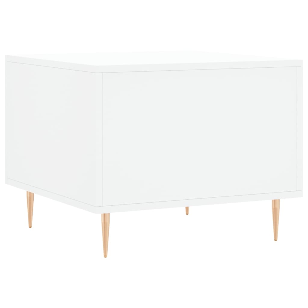 Tavolini da Salotto 2 pz Bianchi 50x50x40 cm Legno Multistrato