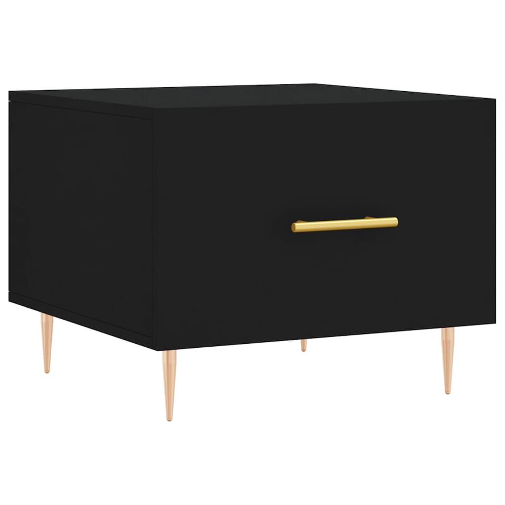 Tavolini da Salotto 2 pz Neri 50x50x40 cm in Legno Multistrato
