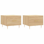 Tavolini Salotto 2pz Rovere Sonoma 50x50x40cm Legno Multistrato