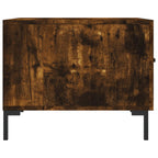 Tavolino da Salotto Rovere Fumo 50x50x40 cm Legno Multistrato