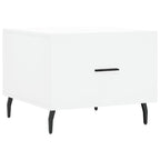 Tavolini da Salotto 2 pz Bianchi 50x50x40 cm Legno Multistrato