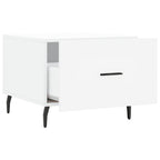 Tavolini da Salotto 2 pz Bianchi 50x50x40 cm Legno Multistrato