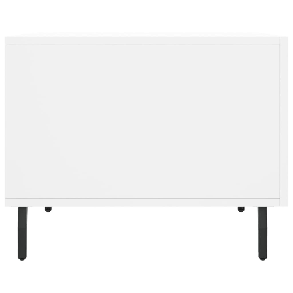 Tavolini da Salotto 2 pz Bianchi 50x50x40 cm Legno Multistrato