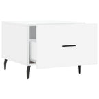 Tavolini Salotto 2pz Bianco Lucido 50x50x40cm Legno Multistrato