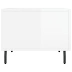Tavolini Salotto 2pz Bianco Lucido 50x50x40cm Legno Multistrato