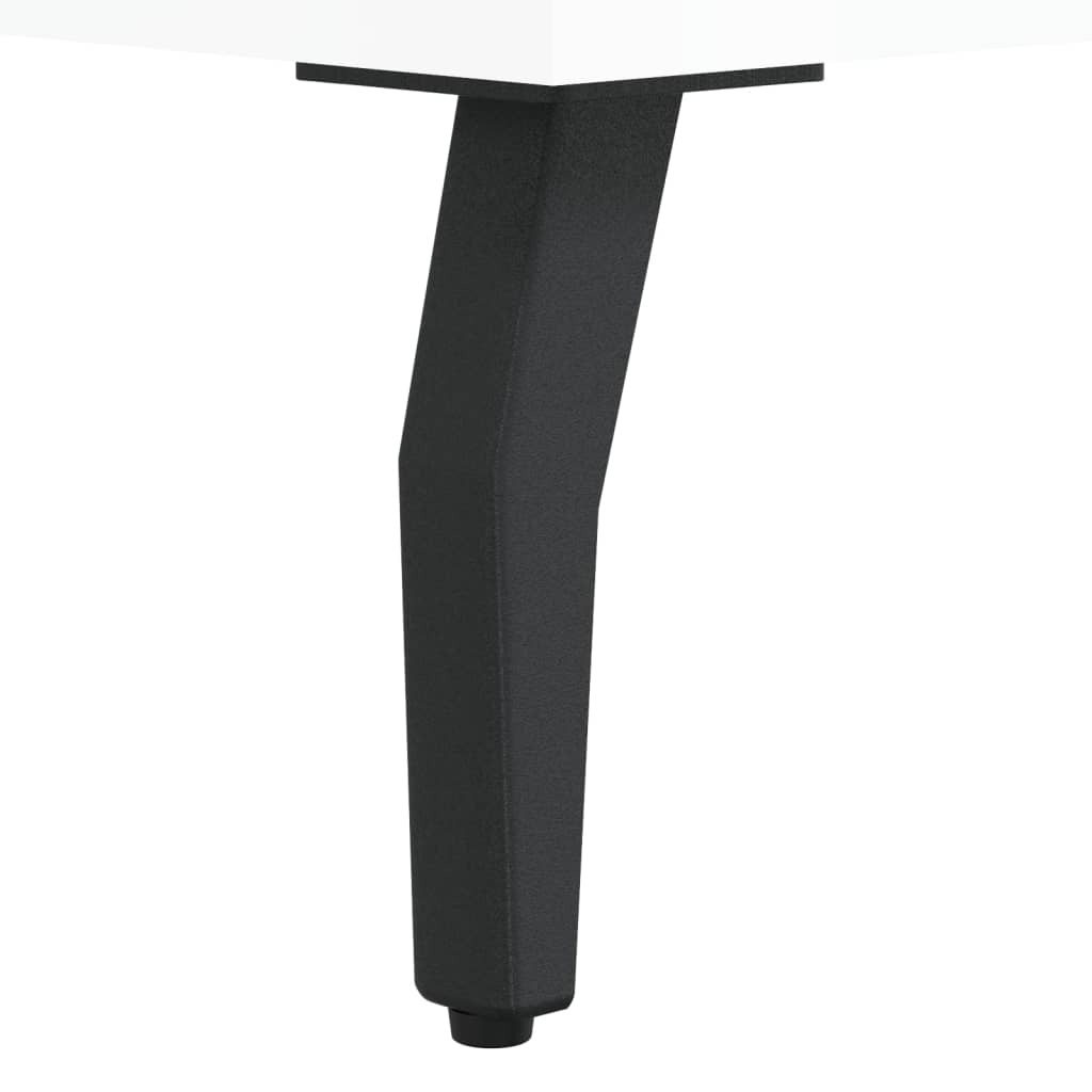 Tavolini Salotto 2pz Bianco Lucido 50x50x40cm Legno Multistrato