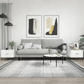 Tavolini Salotto 2pz Bianco Lucido 50x50x40cm Legno Multistrato