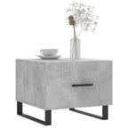 Tavolino Salotto Grigio Cemento 50x50x40 cm Legno Multistrato
