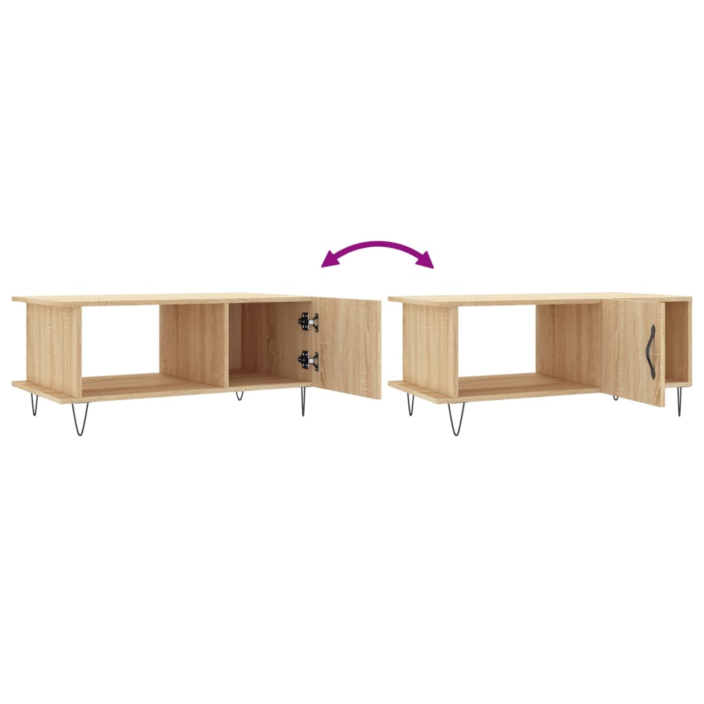 Tavolino da Salotto Rovere Sonoma 90x50x40 cm Legno Multistrato