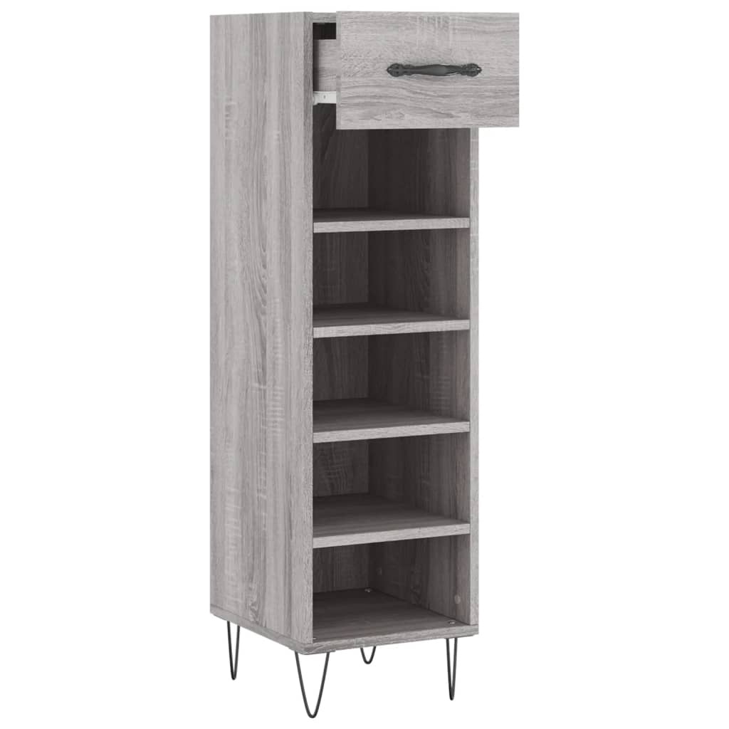 Scarpiera Grigio Sonoma 30x35x105 cm in Legno Multistrato