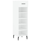 Scarpiera Bianca 30x35x105 cm in Legno Multistrato