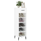 Scarpiera Bianca 30x35x105 cm in Legno Multistrato