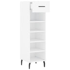 Scarpiera Bianca 30x35x105 cm in Legno Multistrato