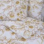 Set Copripiumino Bianco e Marrone 200x200 cm in Cotone 100%