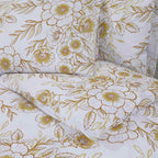 Set Copripiumino Bianco e Marrone 200x200 cm in Cotone 100%