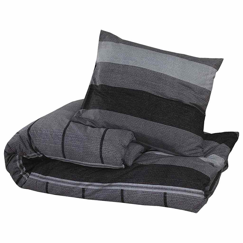 Set Copripiumino Grigio Scuro 140x200 cm Cotone 100%