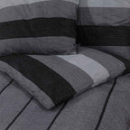Set Copripiumino Grigio Scuro 140x200 cm Cotone 100%