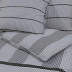 Set Copripiumino Grigio 240x220 cm in Cotone 100%