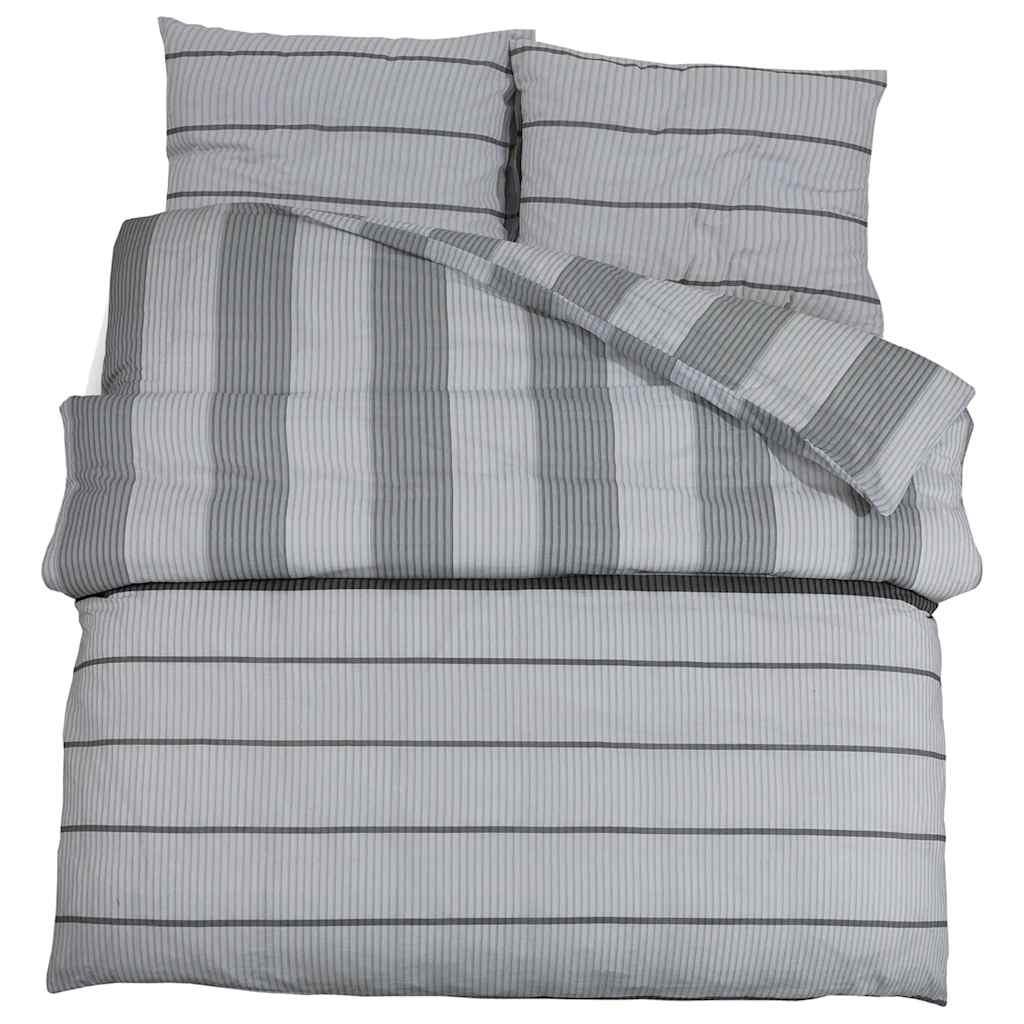 Set Copripiumino Grigio 140x200 cm Cotone 100%