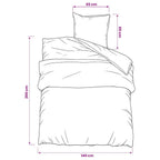 Set Copripiumino Grigio 140x200 cm Cotone 100%