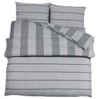 Set Copripiumino Grigio 260x240 cm in Cotone 100%