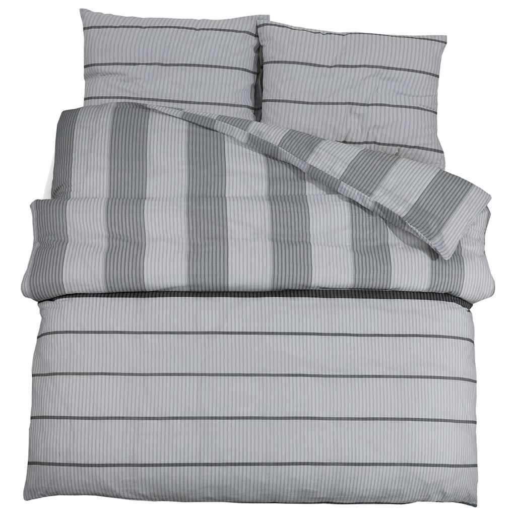 Set Copripiumino Grigio 260x240 cm in Cotone 100%
