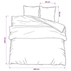 Set Copripiumino Grigio 260x240 cm in Cotone 100%