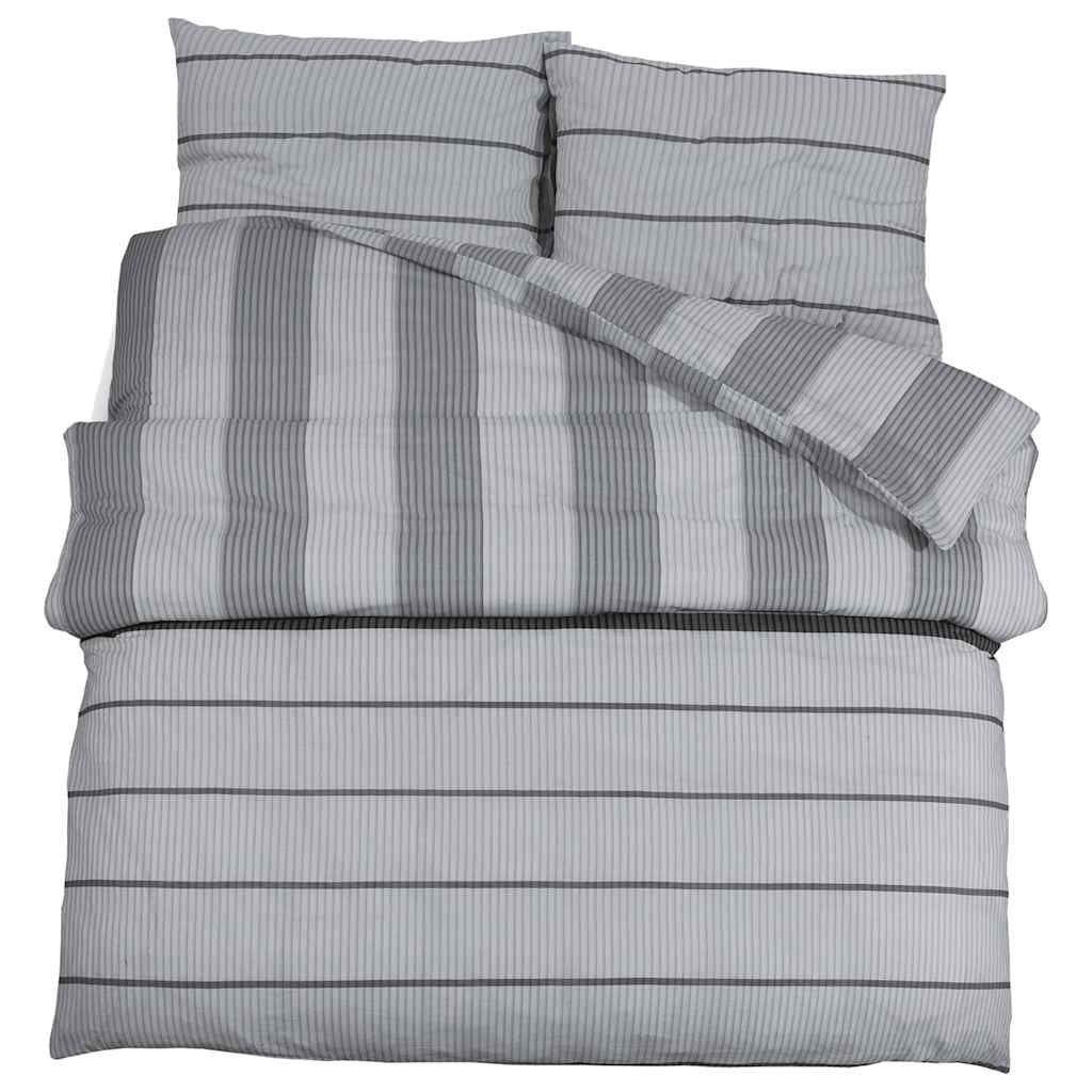 Set Copripiumino Grigio 155x220 cm Cotone 100%