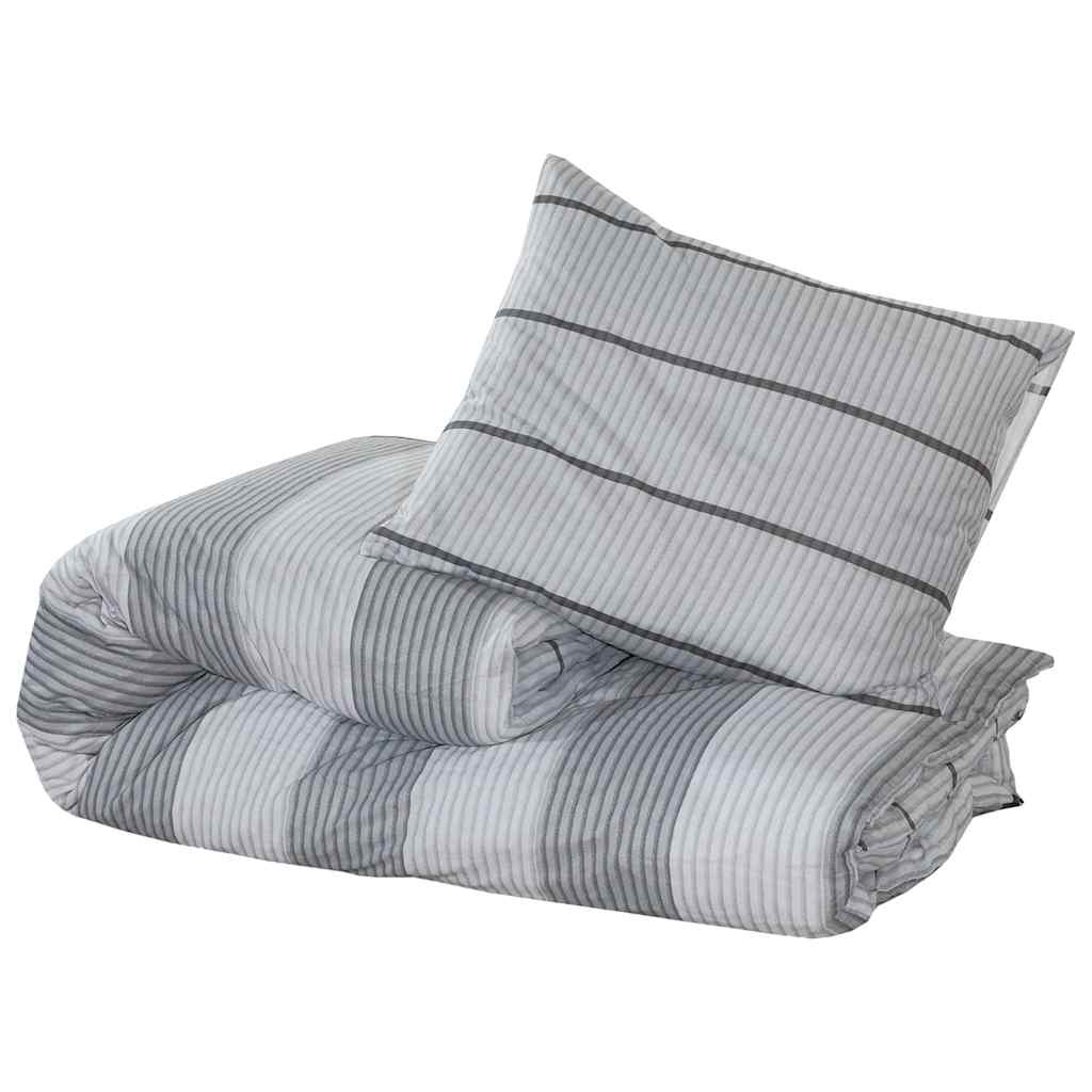 Set Copripiumino Grigio 155x220 cm Cotone 100%