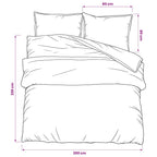 Set Copripiumino Grigio 200x220 cm in Cotone 100%