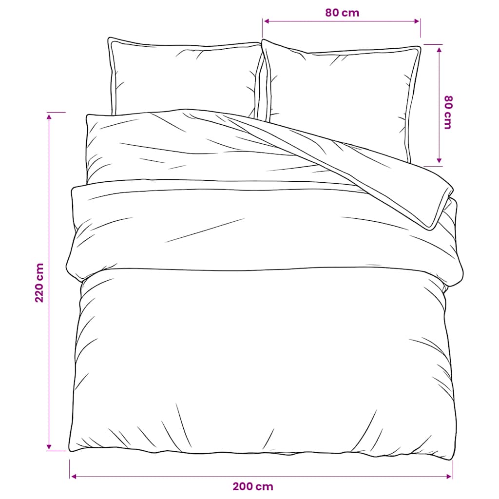 Set Copripiumino Grigio 200x220 cm in Cotone 100%