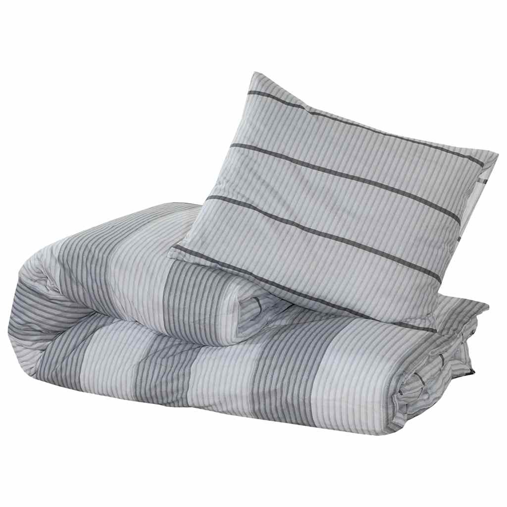 Set Copripiumino Grigio 140x200 cm Cotone 100%