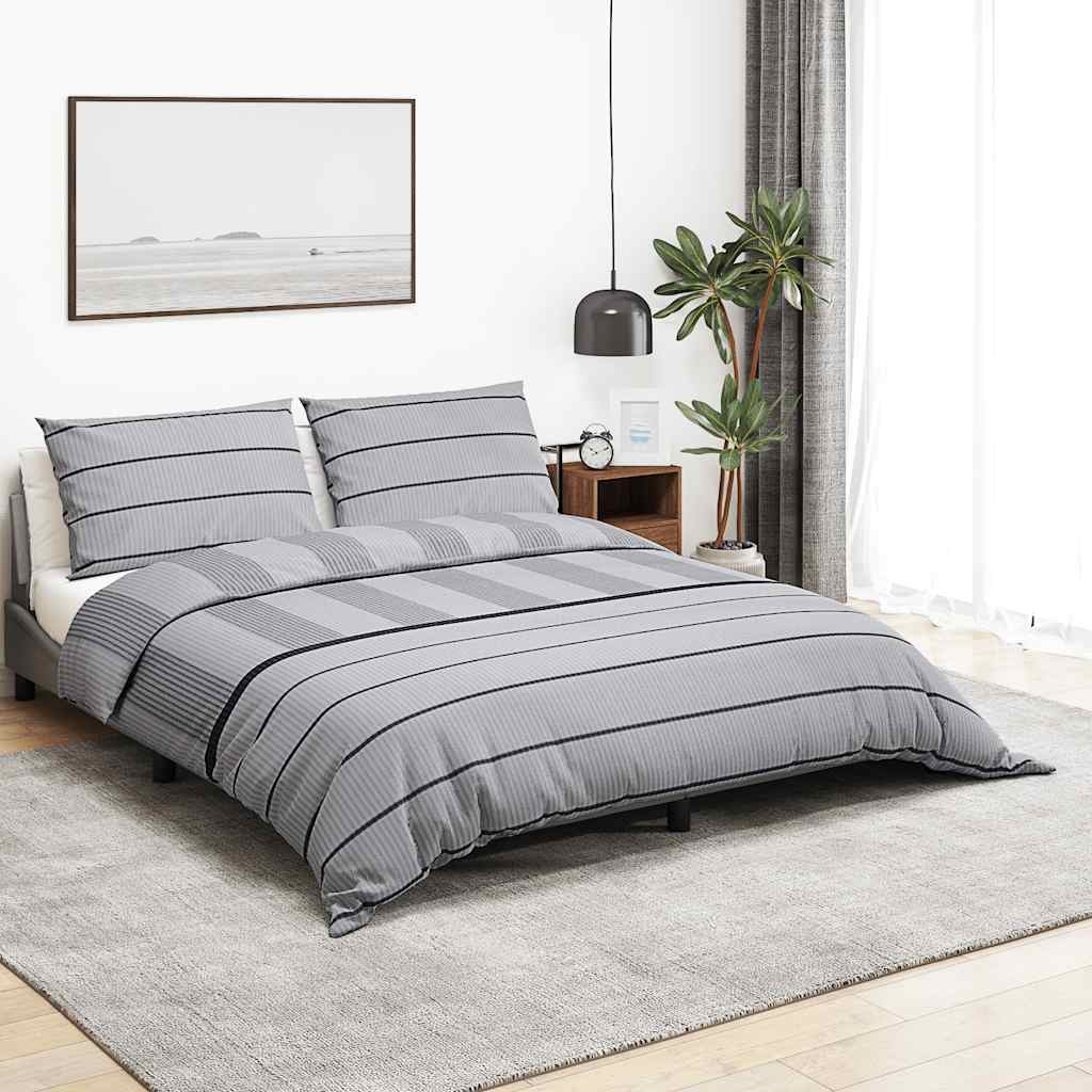 Set Copripiumino Grigio 140x200 cm Cotone 100%