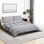 Set Copripiumino Grigio 140x200 cm Cotone 100%