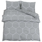Set Copripiumino Grigio 140x200 cm Cotone 100%