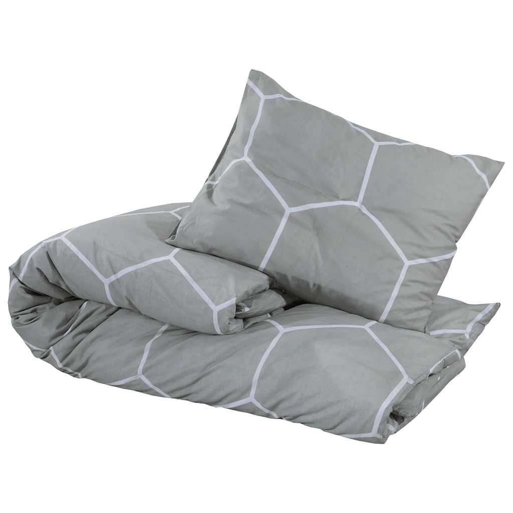 Set Copripiumino Grigio 140x200 cm Cotone 100%