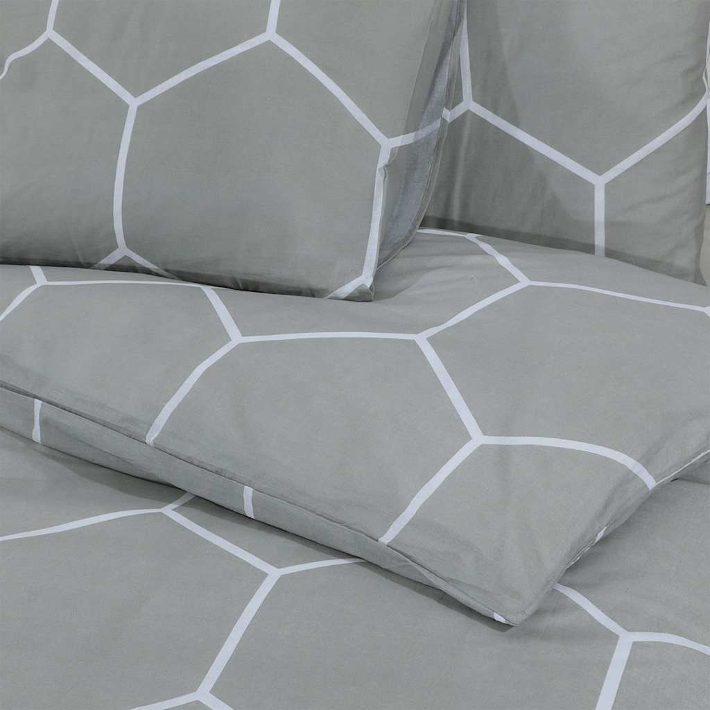 Set Copripiumino Grigio 140x200 cm Cotone 100%