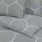 Set Copripiumino Grigio 140x200 cm Cotone 100%