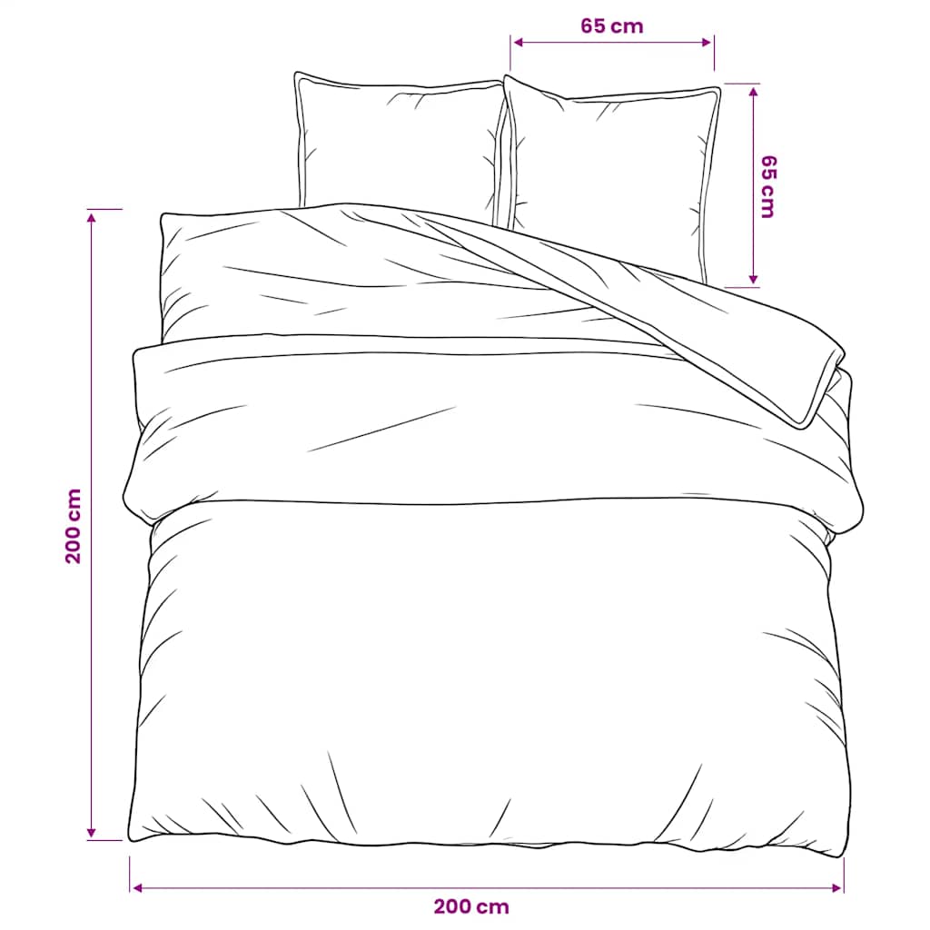 Set Copripiumino Grigio 200x200 cm in Cotone