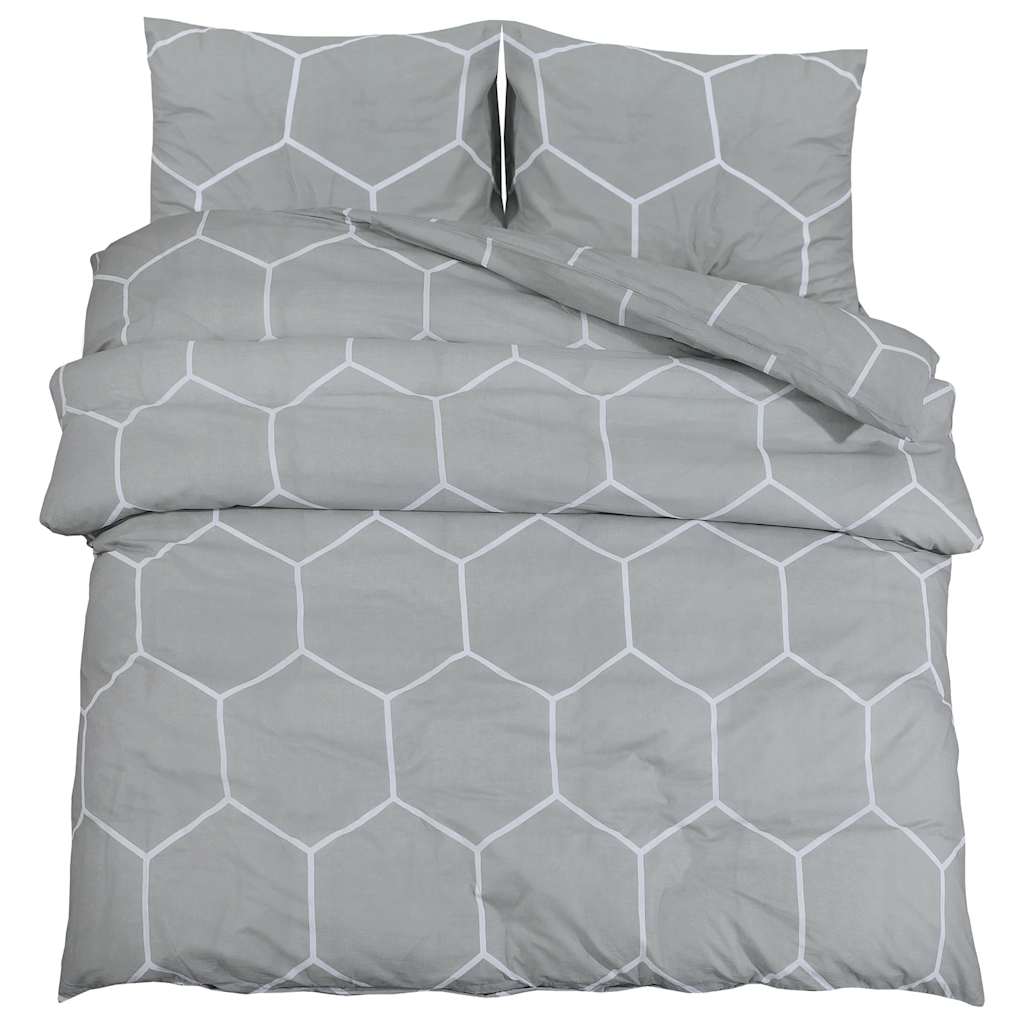 Set Copripiumino Grigio 135x200 cm Cotone 100%