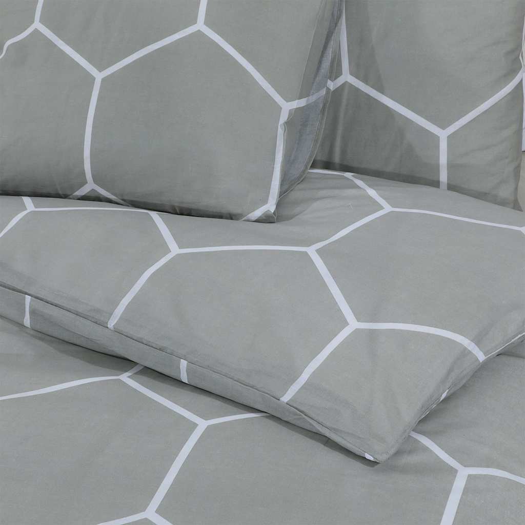 Set Copripiumino Grigio 135x200 cm Cotone 100%