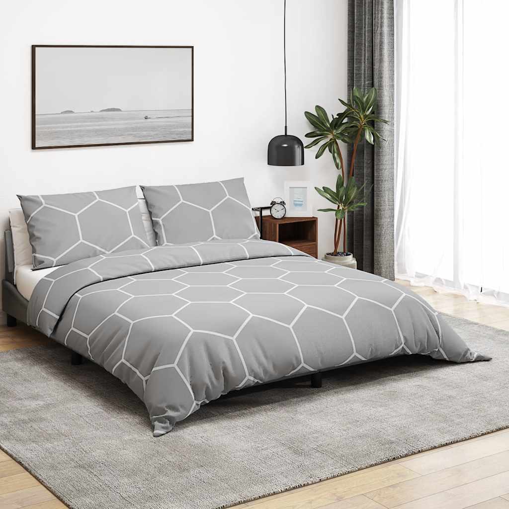 Set Copripiumino Grigio 135x200 cm Cotone 100%