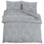 Set Copripiumino Grigio 155x220 cm in Cotone