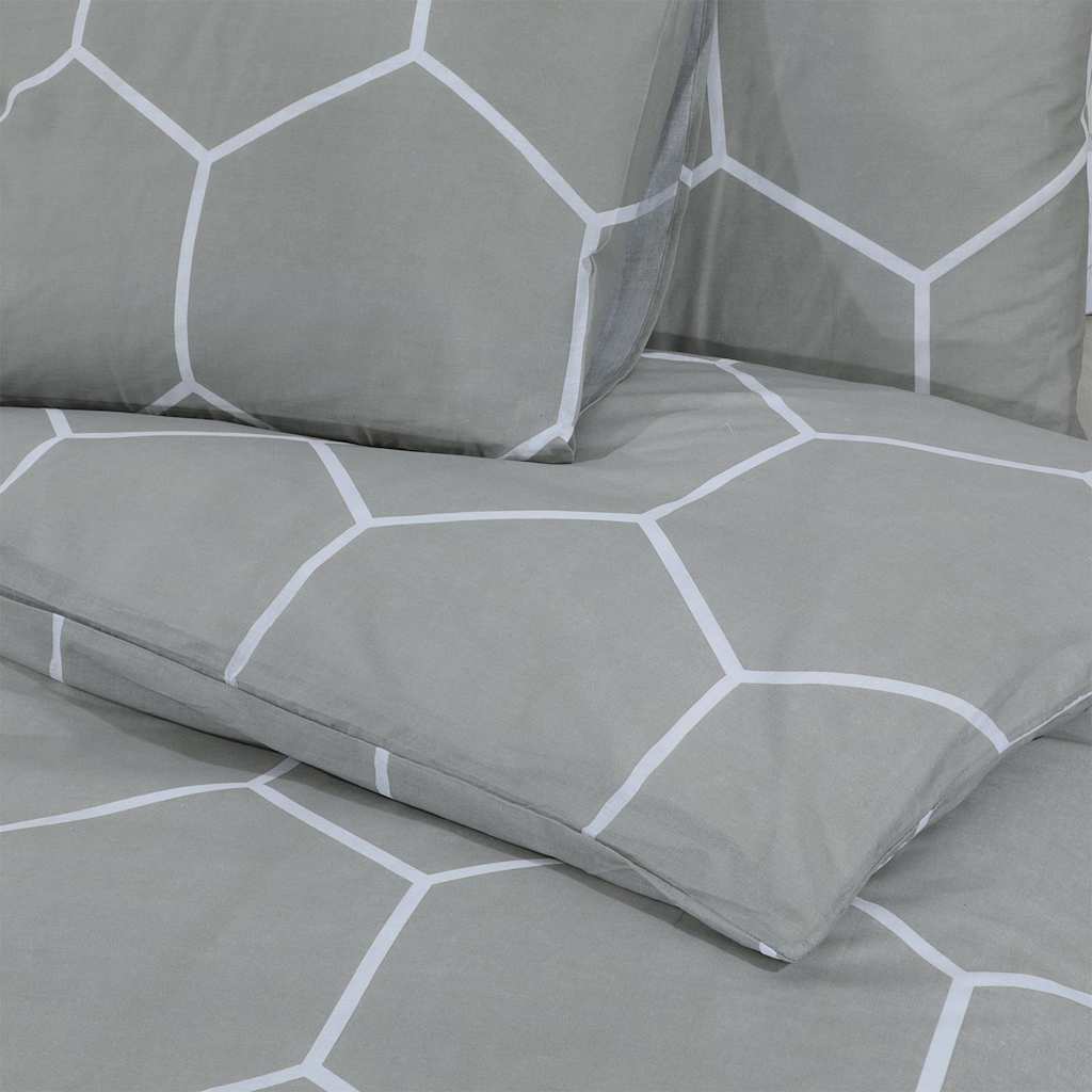 Set Copripiumino Grigio 200x220 cm in Cotone 100%