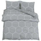 Set Copripiumino Grigio 260x220 cm in Cotone 100%